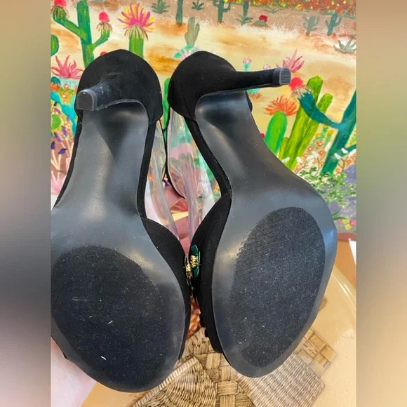 Betsey Johnson Lenox T-Strap Dress Sandals, High Heels, Blk, Multi Color, 8.5 - Picture 12 of 16